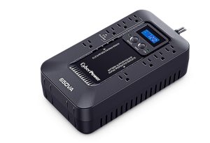 NOBREAK UPS CYBERPOWER EC650 650VA/390W.LCD.ECO.STANDBY.8CONT.RJ Equipamiento de Energía CyberPower