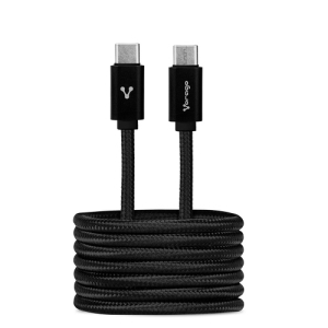 CABLE VORAGO CAB-124 USB TIPO C -USB TIPO C 1 MTR CARGA RAPIDA NEGR Audio / Video Vorago