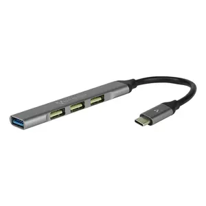 CONCENTRADOR HUB VORAGO HU-200 4 PUERTOS USB SLIM TIPO C USB / FireWire Vorago