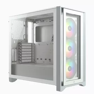 GABINETE CORSAIR ICUE 4000X RGB MEDIA TORRE BLANCO TG ATX 3 FAN Gabinetes / Montaje Corsair