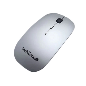 MOUSE INALAMBRICO COLOR PLATA RUBBER INCLUYE MOUSE PAD Apuntadores TechZone