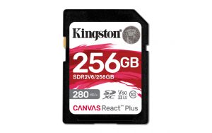 KINGSTON PP FLASH SDXC MEMORIA KINGSTON 256GB CANVAS REACT PLUS UHS-II 280R/150W U3 V60 for Full HD/4K Memorias Flash KINGSTON PP FLASH