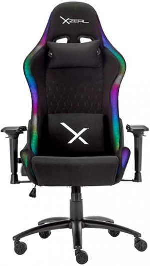 Silla Stylos Xzeal XZ15 RGB Gaming Reclinable Negro XZSXZ15B O SOPORTE LUMBAR/SUPERIOR