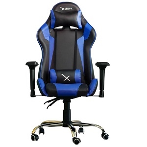 Sillón de Juego XZEAL XZ10 - Espuma, Acero, Metálico, Cloruro de Polivinilo (PVC) - Negro, Azul /160GRADOS/SOPORTE LUMBAR/SUPERIOR