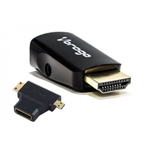 CONVERTIDOR VORAGO ADP-208 HDMI VGA AUDIO MICRO HDMI MINI HDMI Cables de Red Vorago
